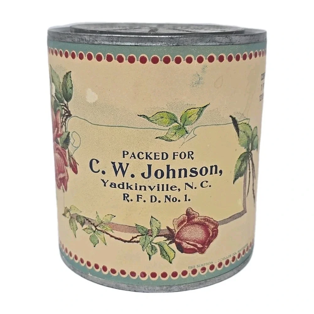 C.W. Johnson‎ Brand Blackberry Can Yadkinville, NC R.F.D. No. 1 Vintage U285-3